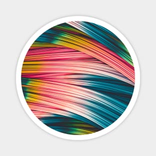 Bubble Gum Colored Abstract Strands Magnet